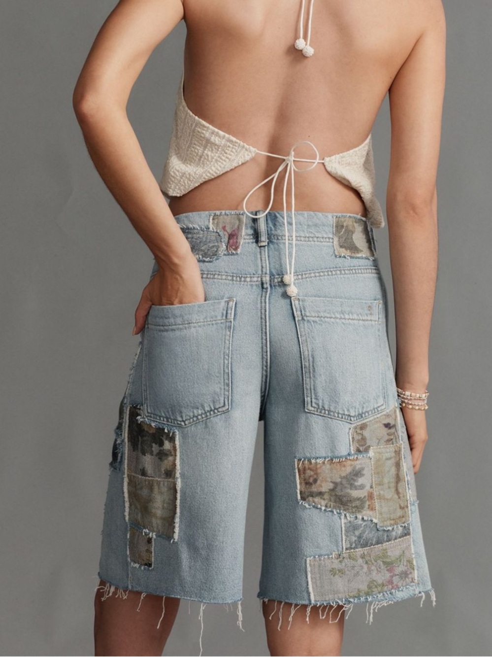 PILCRO PATCHWORK ADI SHORTS - Picture 2 of 4